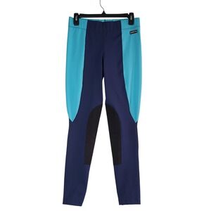 Kerrits Ultra Suede Knee Patch Riding Breeches Large Navy Blue Equestrian Pants